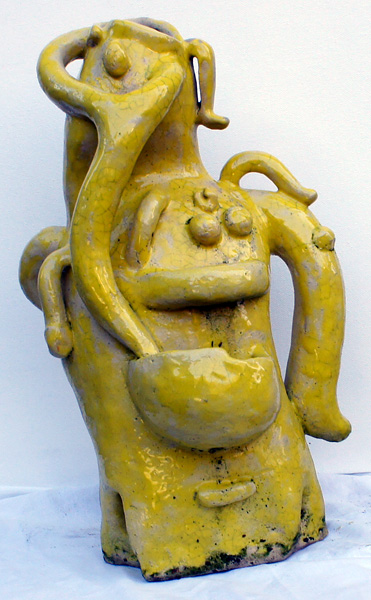 Frau Gelb Keramik
