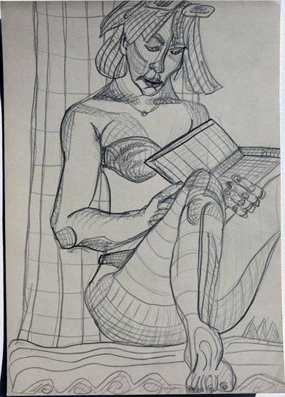 Annabelle im Bikini beim Lesen 