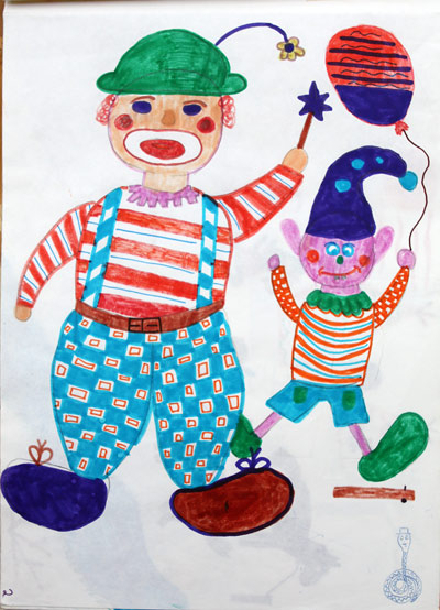 clowns kinderzeichnung